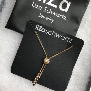 Liza Schwartz Gold Lariat Necklace